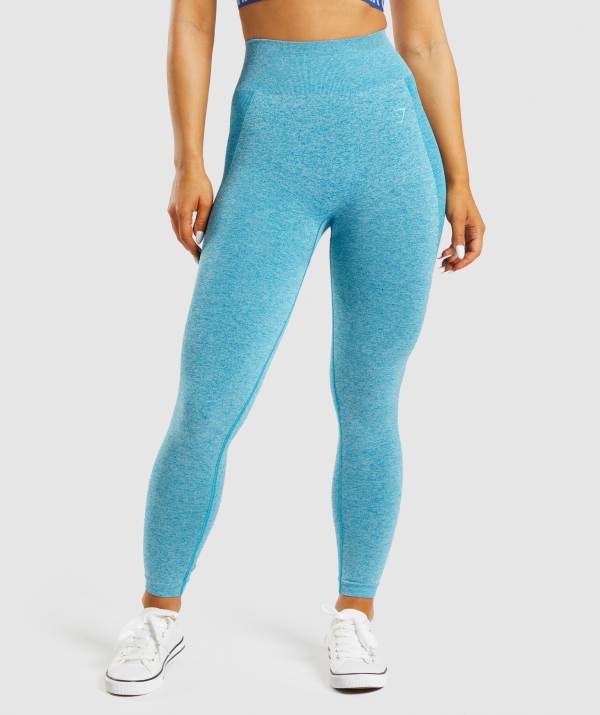 Gymshark Flex High Waisted Leggings Damen Blau | 7604TSZBI