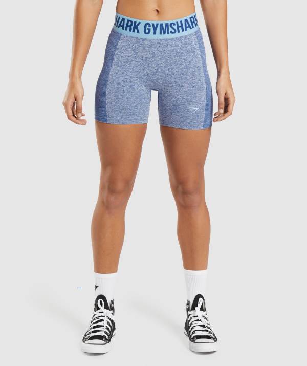 Gymshark Flex Kurze Hose Damen Blau | 0249UCYRT