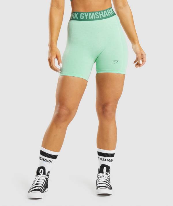 Gymshark Flex Kurze Hose Damen Grün | 0745UOAWD