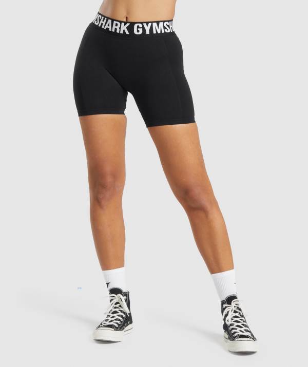Gymshark Flex Kurze Hose Damen Schwarz | 5401YEKSW