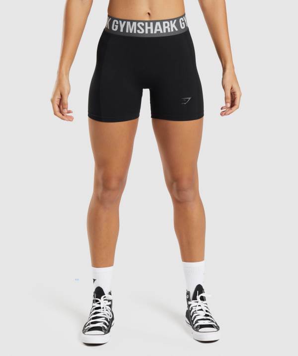 Gymshark Flex Kurze Hose Damen Schwarz | 6195ALRYS