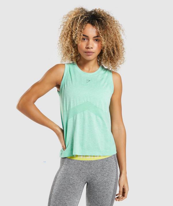 Gymshark Flex Loose Top Muskelshirt Damen Grün | 9570IGRPZ
