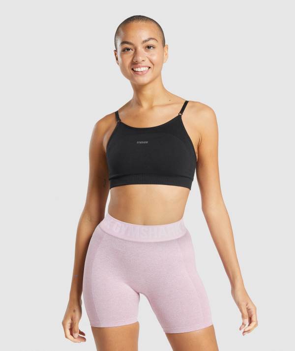 Gymshark Flex Riemchen Sport BH Damen Tiefesgrau Schwarz | 7956RBFYG