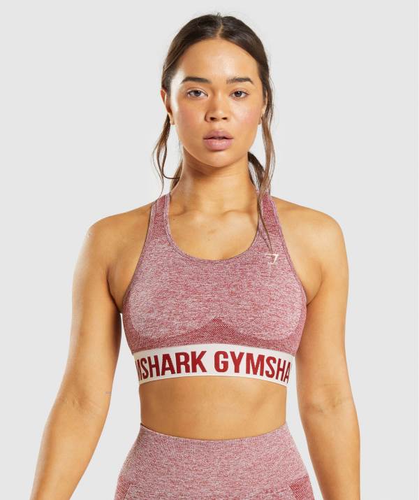 Gymshark Flex Sport BH Damen Bordeaux | 4635KMRBF