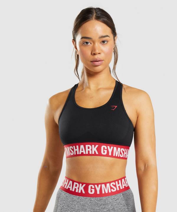 Gymshark Flex Sport BH Damen Schwarz | 3601EPBLC
