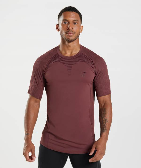 Gymshark Form T-Shirt Herren Rosa Braun | 9470MKYZX