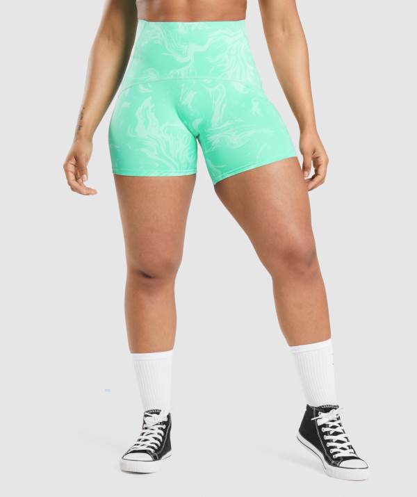 Gymshark GS Power High Rise Kurze Hose Damen Helltürkis | 3296PMNKW