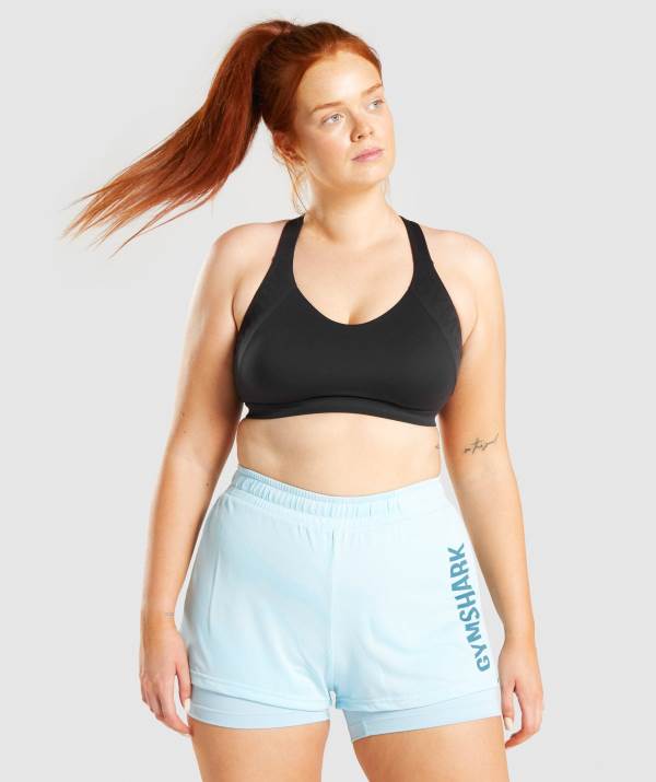 Gymshark GS Power Sport BH Damen Schwarz | 6043OJKEZ