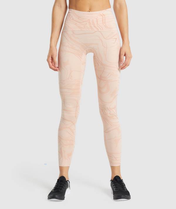 Gymshark GS Power Support Leggings Damen Hellrosa | 4135TESUO
