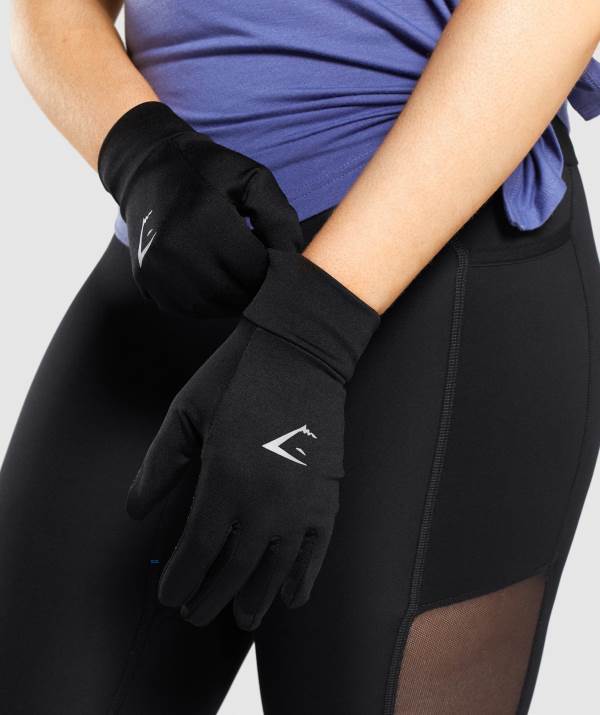 Gymshark Gloves Handschuhe Damen Schwarz | 9316TSEBZ
