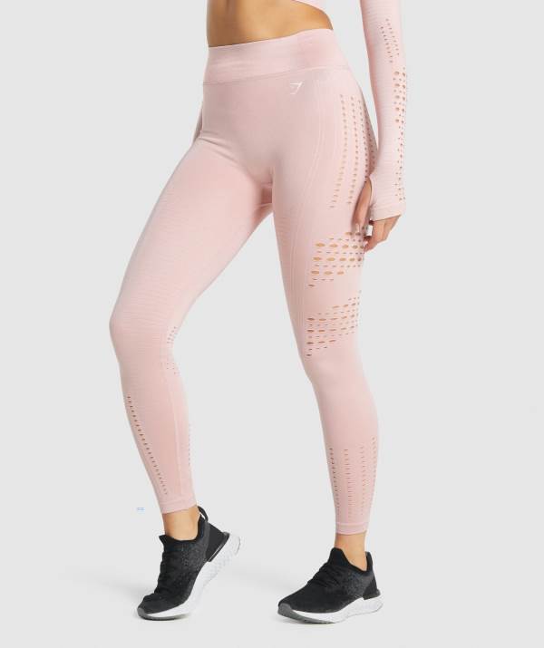 Gymshark Glow Seamless Tights Damen Hellrosa | 2307FEHON