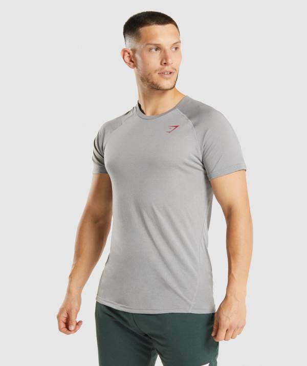 Gymshark Hyper Power T-Shirt Herren Grau | 6013WJAFU