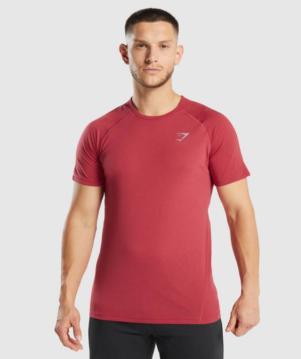 Gymshark Hyper Power T-Shirt Herren Rot | 0612XWVDY
