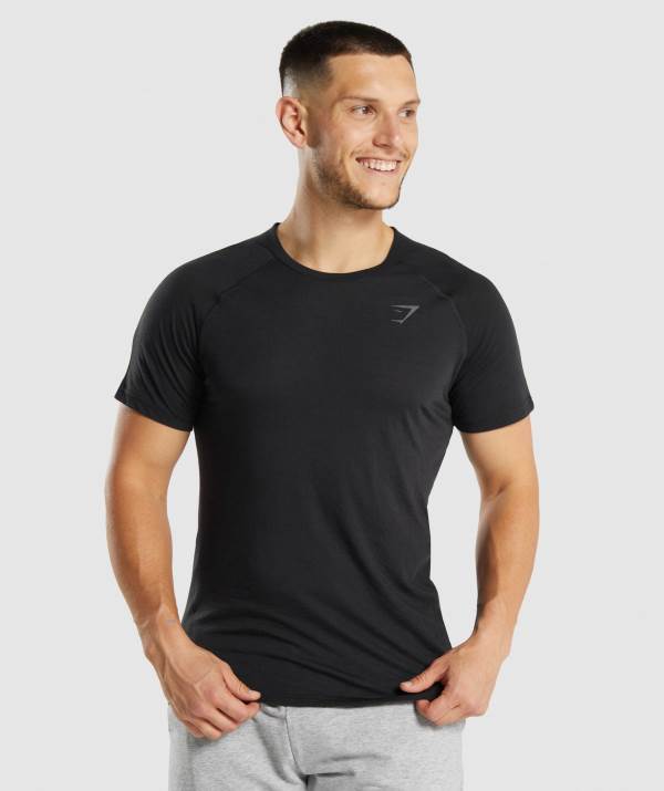 Gymshark Hyper Power T-Shirt Herren Schwarz | 3804KAZIJ