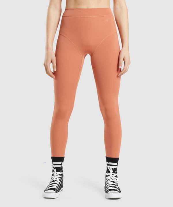 Gymshark KK Fit 7/8 Leggings Damen Orange | 4695WLUBT