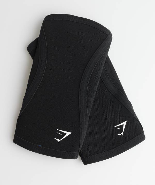 Gymshark Knee Sleeves 3mm Knie Ärmel Herren Schwarz | 1520JALIX