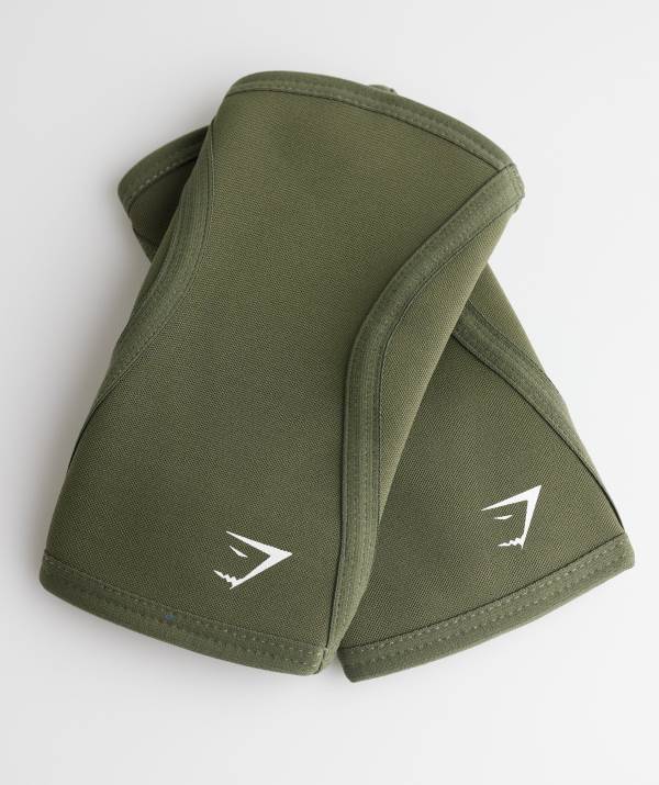 Gymshark Knee Sleeves 3mm Knie Ärmel Herren Olivgrün | 1867LNGXJ