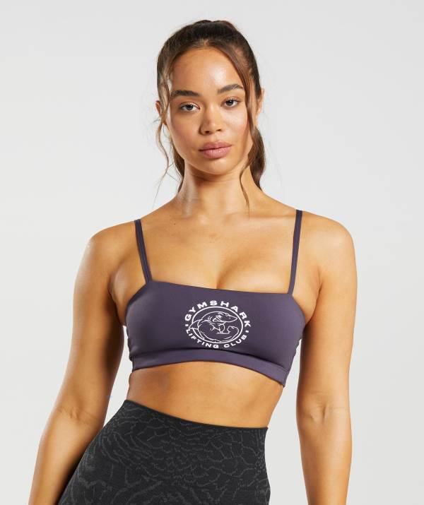 Gymshark Legacy Bandeau Bra Sport BH Damen Lila | 6278WLXTP