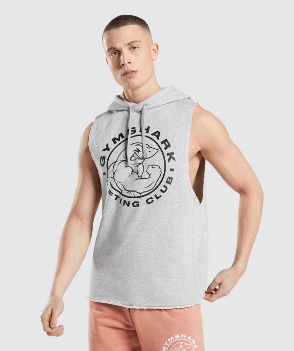 Gymshark Legacy Drop Arm Hoodie Herren Hellgrau | 9438QOWGD