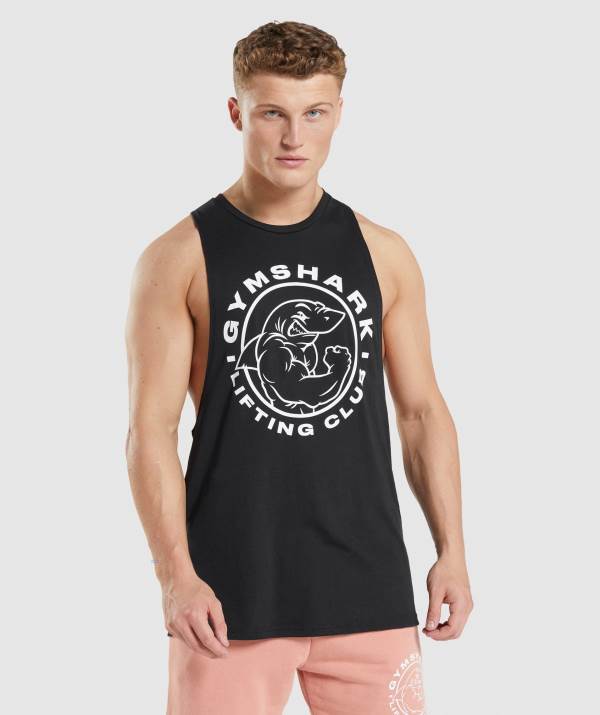 Gymshark Legacy Drop Arm Muskelshirt Herren Schwarz | 5142EWDXR