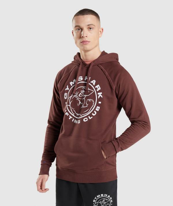 Gymshark Legacy Hoodie Herren Rosa Braun | 4793MFVNX