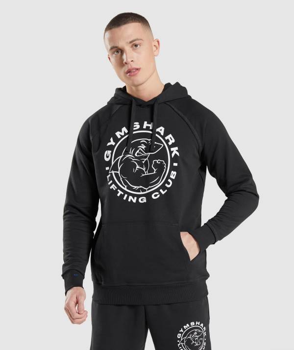 Gymshark Legacy Hoodie Herren Schwarz | 9237YNXMU