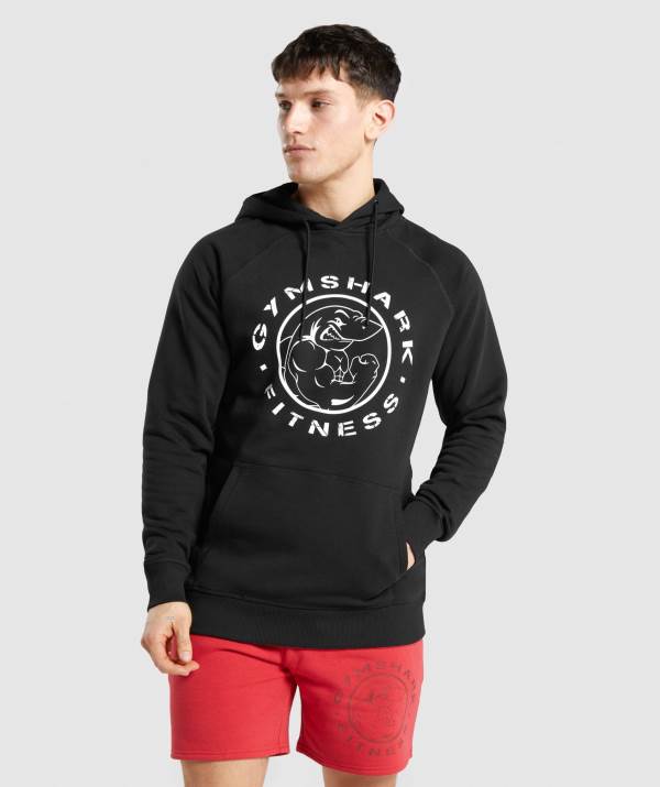 Gymshark Legacy Hoodie Herren Schwarz Weiß | 6245LSPHZ