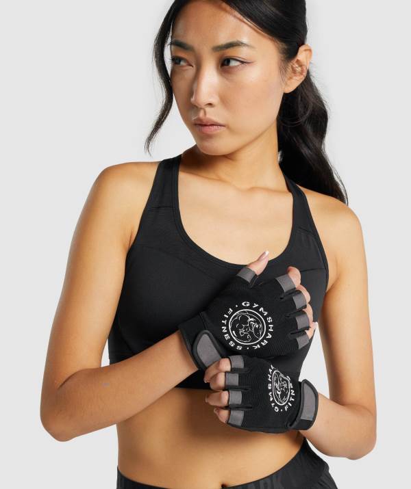 Gymshark Legacy Lifting Handschuhe Herren Schwarz | 4509EABVY