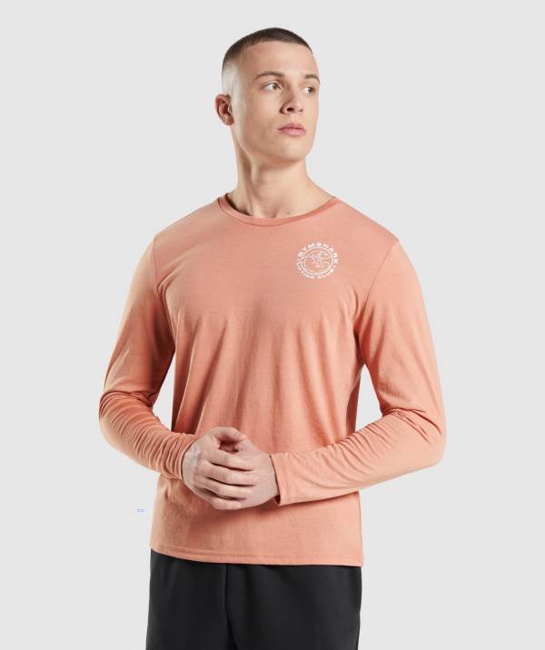 Gymshark Legacy Long Sleeve Sweatshirt Herren Rosa | 3096JVFPS