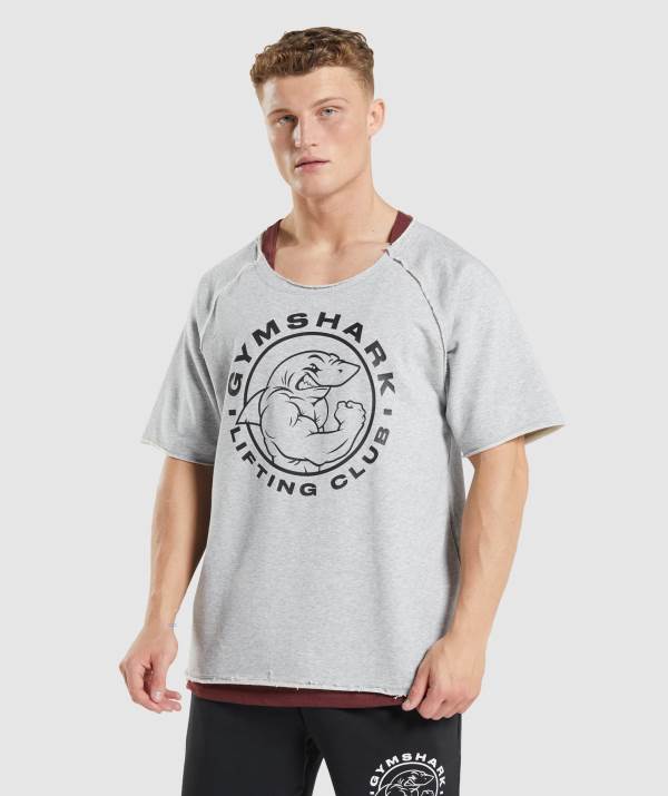 Gymshark Legacy Rag Top T-Shirt Herren Hellgrau | 0816FRZTK