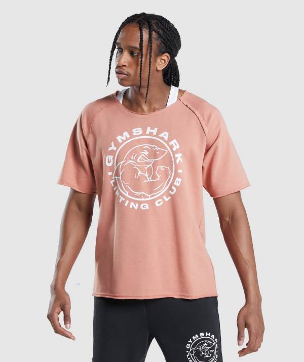 Gymshark Legacy Rag Top T-Shirt Herren Rosa | 2819RAGWJ