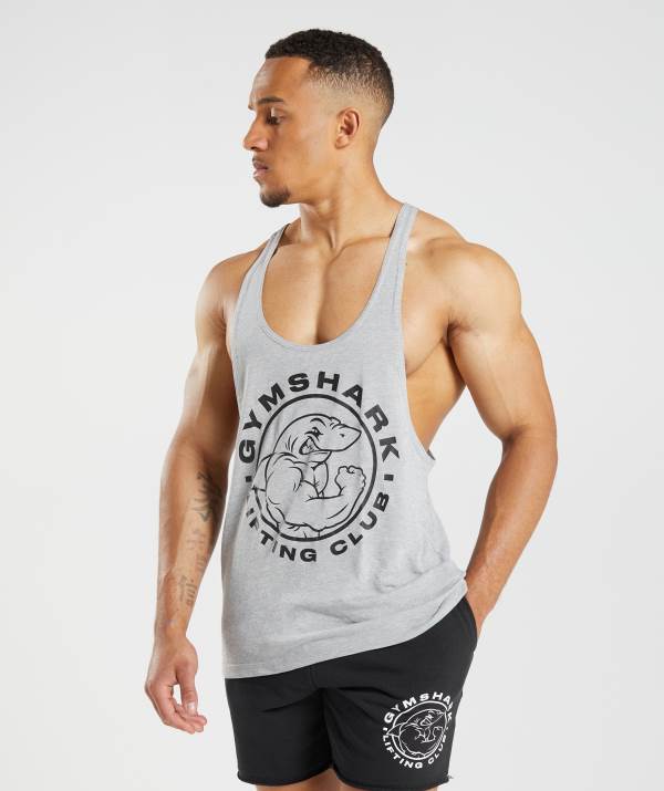 Gymshark Legacy Stringer Muskelshirt Herren Hellgrau | 8631URISE