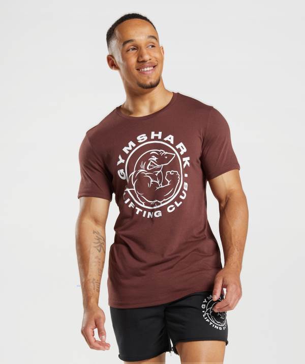 Gymshark Legacy T-Shirt Herren Rosa Braun | 4928MRBGQ