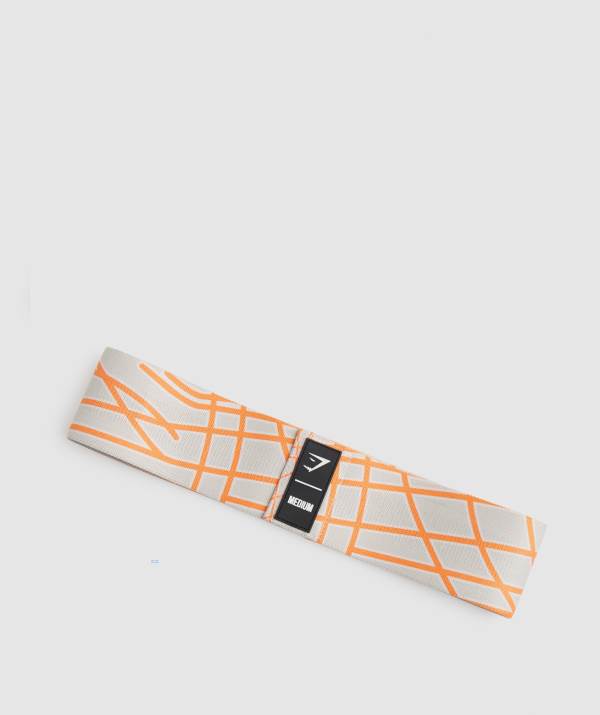 Gymshark Medium Glute Widerstandsband Herren Grau Orange Weiß | 1687RDPMA