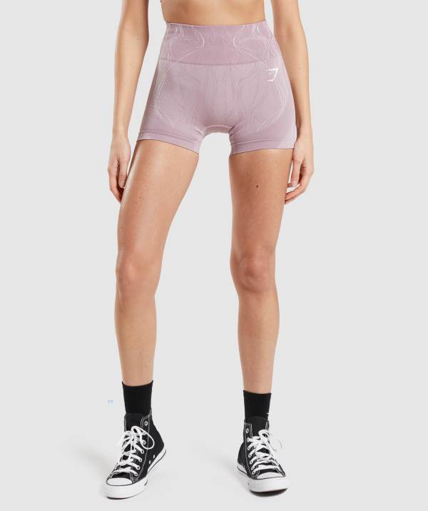 Gymshark Mercury Seamless Kurze Hose Damen Helllila | 5329GXPBR