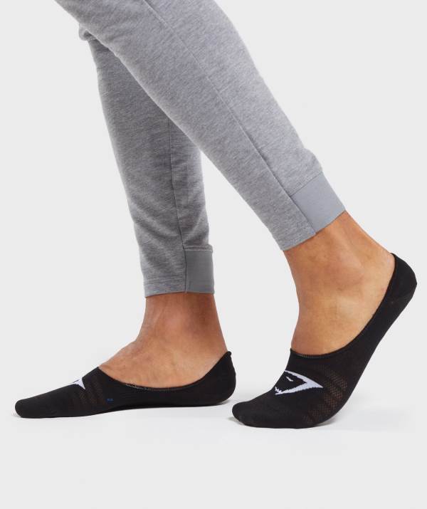 Gymshark No Show 3pk Socken Herren Schwarz | 6392MUSLH