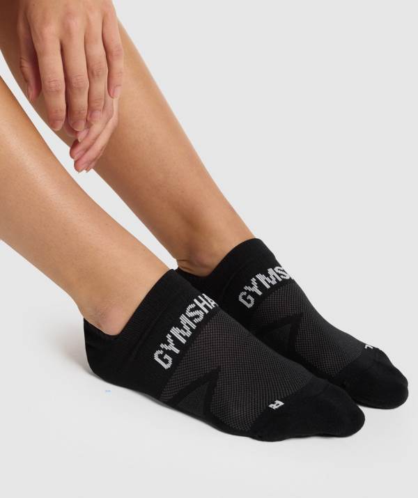 Gymshark No Show Performance Socken Herren Schwarz | 0418CYDMT