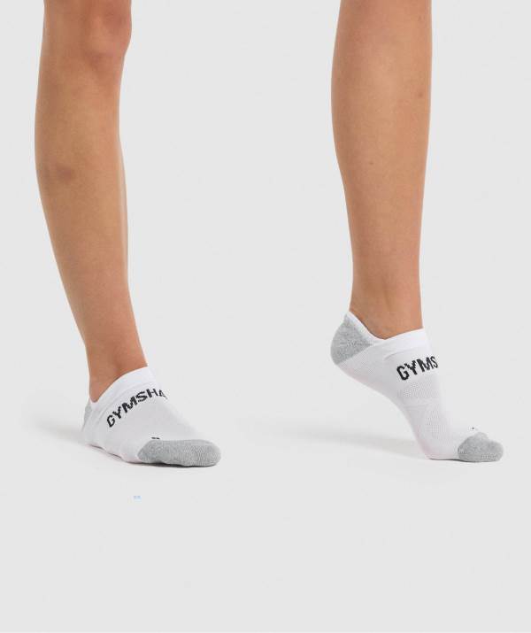 Gymshark No Show Performance Socken Herren Weiß | 5683FMUPN