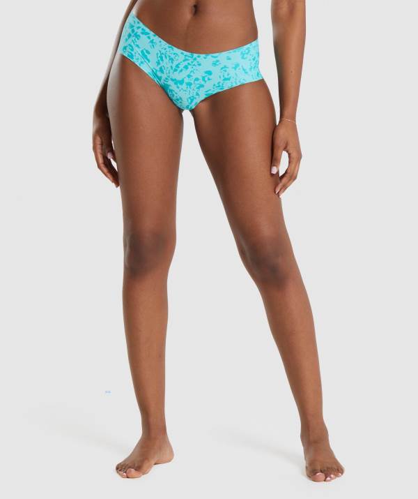 Gymshark No VPL Hipster 3pk Unterwäsche Damen Blau Bordeaux Grün | 8374LKQRP