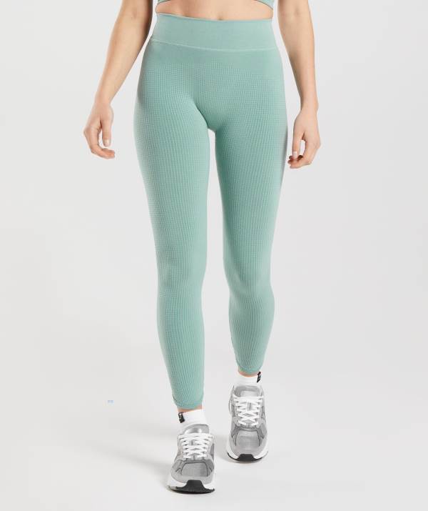 Gymshark Pause Seamless Leggings Damen Blau | 5670YZCUW