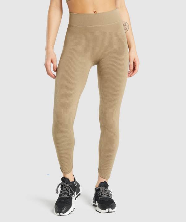 Gymshark Pause Seamless Leggings Damen Braun | 8629KYAPX