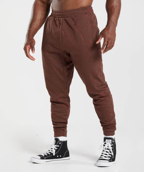 Gymshark Power Jogginghose Herren Rosa Braun | 5609JXHTS