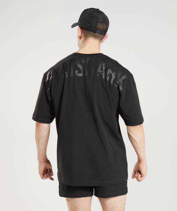 Gymshark Power T-Shirt Herren Schwarz | 9430KFTVC