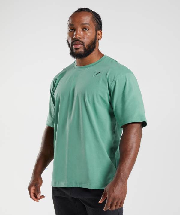 Gymshark Power T-Shirt Herren Tiefesgrün Grün | 3940XQAHW