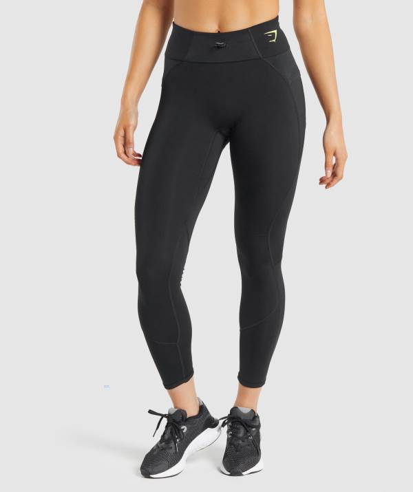 Gymshark Pulse Leggings Damen Schwarz | 9162PQNYI