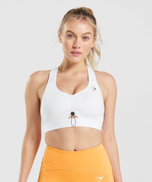 Gymshark Pulse Sport BH Damen Weiß | 4830LWGMJ