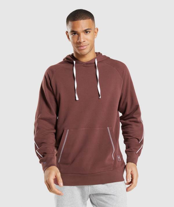 Gymshark Recess Hoodie Herren Rosa Weiß Braun | 1534GDZIA