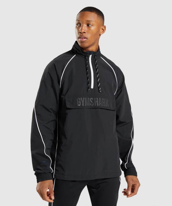 Gymshark Recess Laufschuhe Jacke Herren Schwarz Weiß | 5386UKISB
