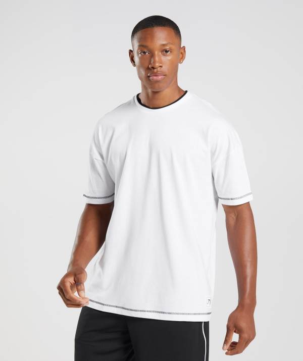 Gymshark Recess T-Shirt Herren Schwarz Weiß | 2753BCIVX