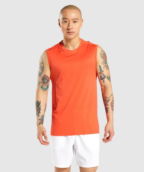 Gymshark Regulate Sport Muskelshirt Herren Orange | 5702BSNTJ